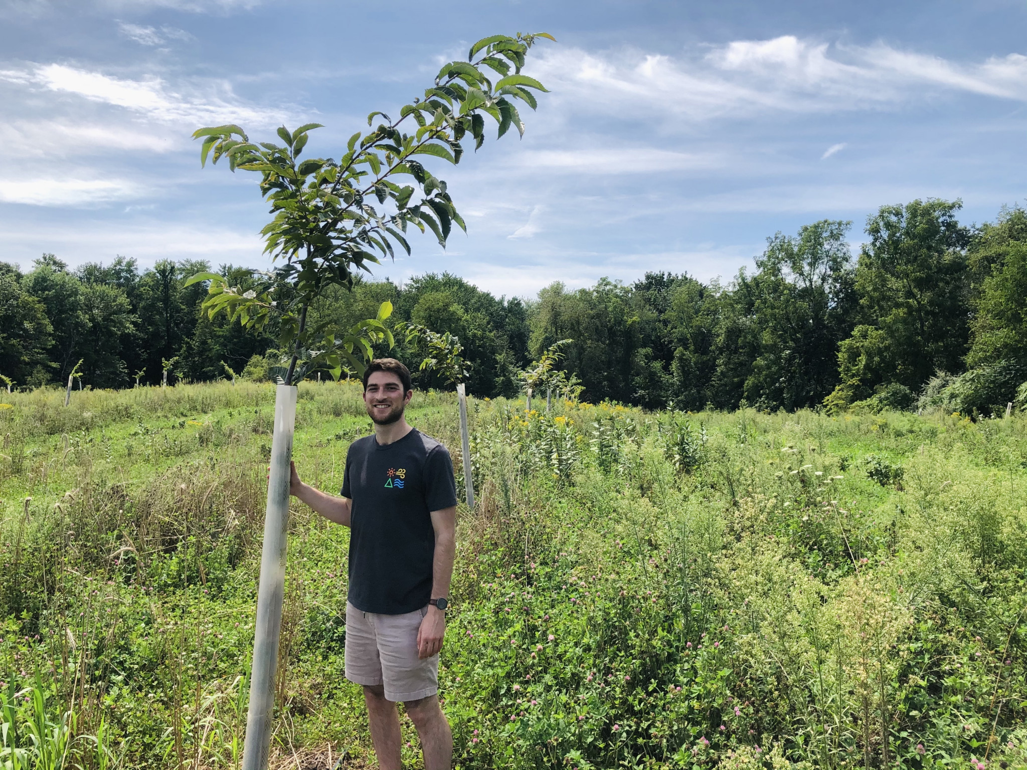 Mitch Rubin at a farm that’s using agroforestry