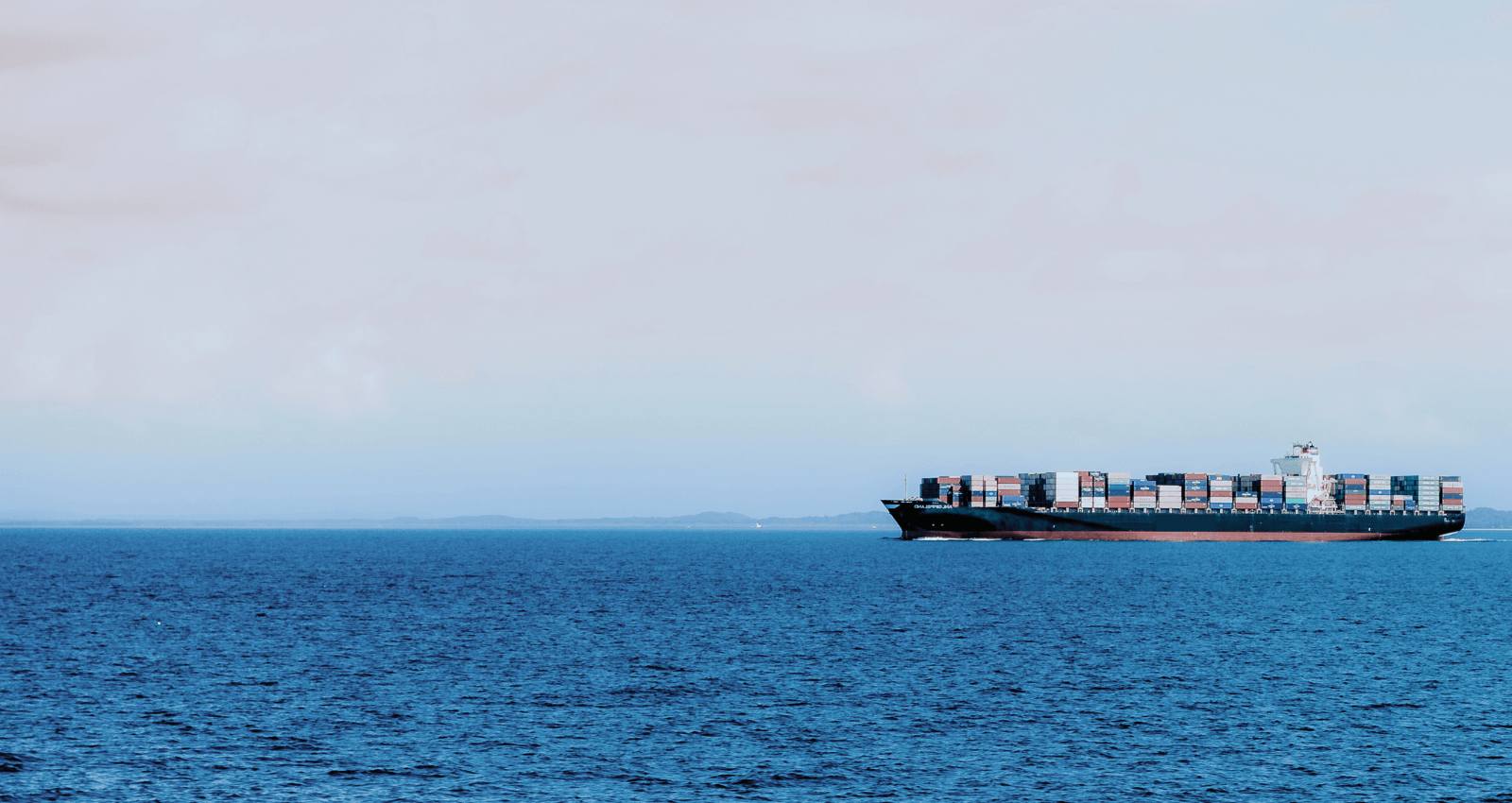 A shipping vessel on the ocean
